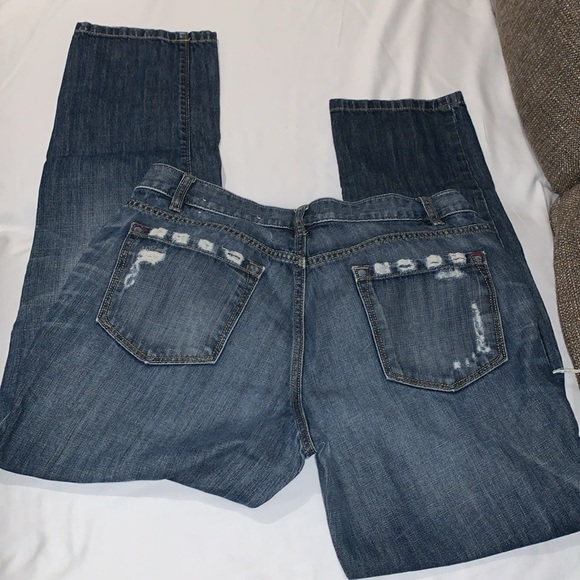 Gently Loved Ann Taylor LOFT Distressed Boyfriend Jeans - Picture 3 of 10